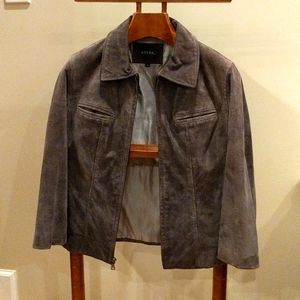 Guess Suede Leather Women's greyish Jacket. Size M